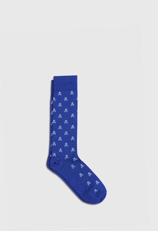 Paul Stuart Skull and Crossbones Motif Sock, image 1