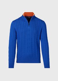 Paul Stuart Quarter Zip Cable Knit Sweater, thumbnail 4