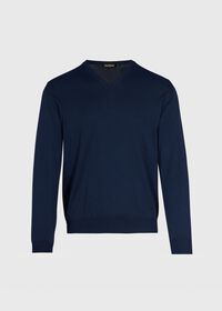 Paul Stuart Cotton V-Neck Sweater, thumbnail 1