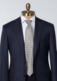 Paul Stuart Printed Silk Jacquard Diamond Tie, thumbnail 2