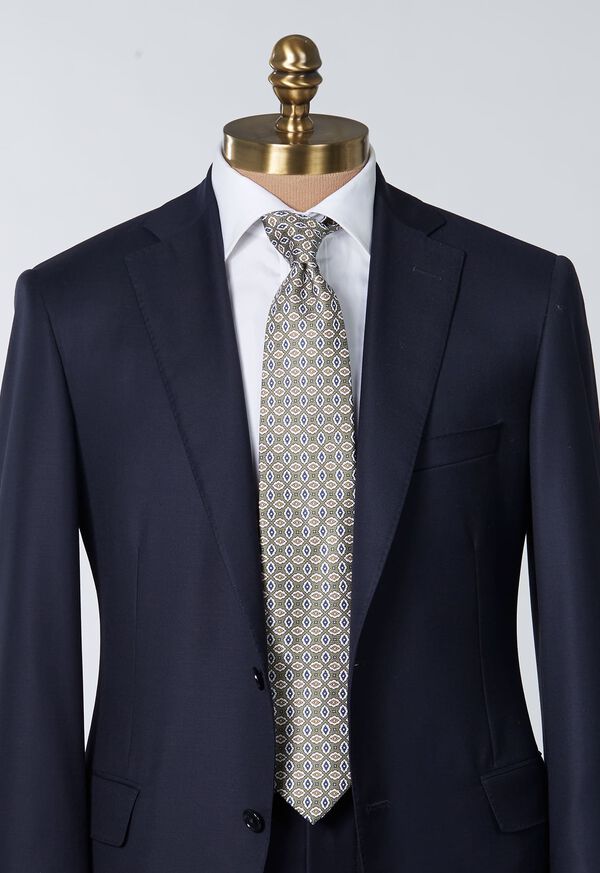 Paul Stuart Printed Silk Jacquard Diamond Tie, image 2
