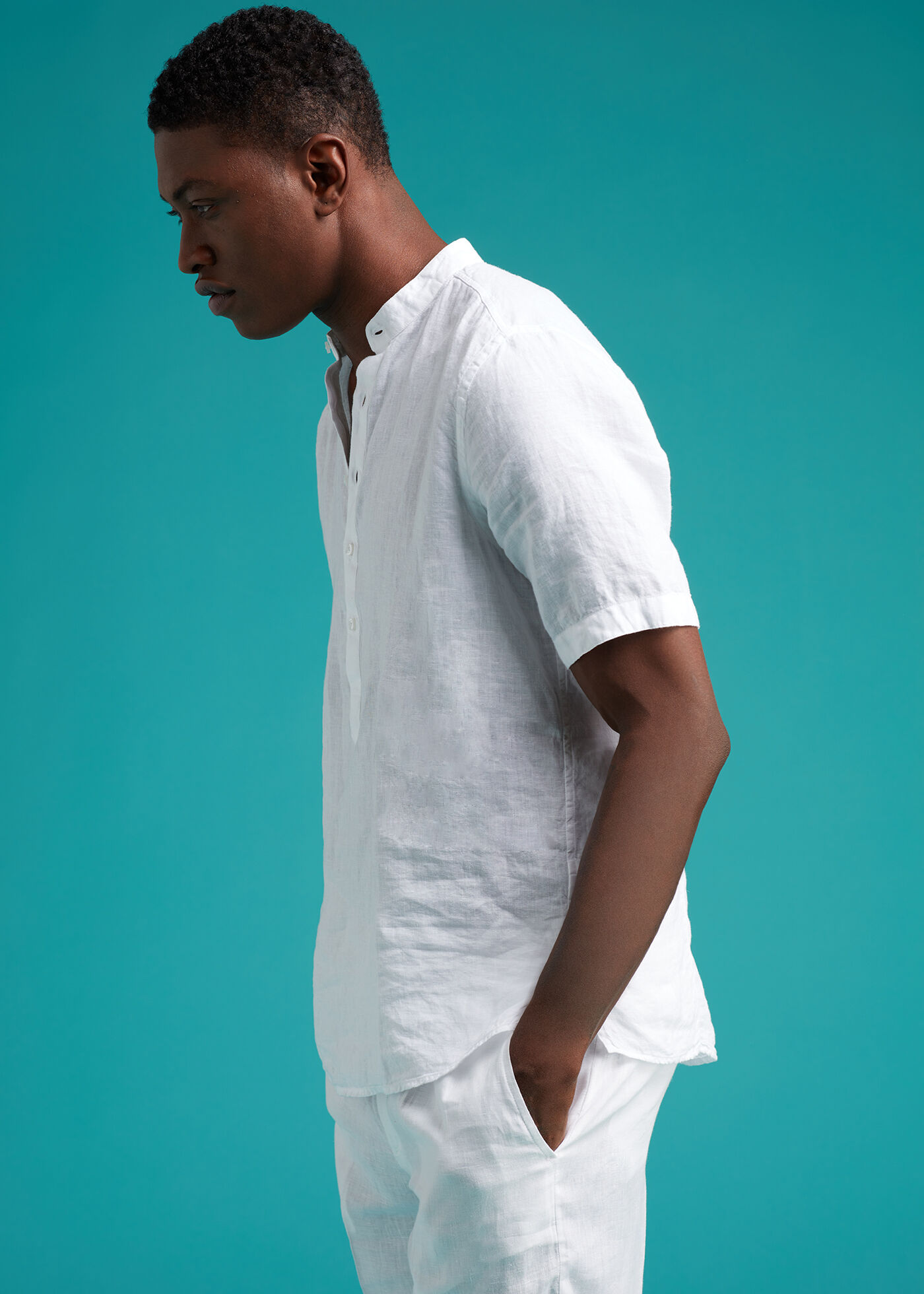 Mens linen popover shirt Clearance