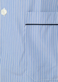 Paul Stuart Narrow Stripe Pajamas with Navy Piping, thumbnail 2