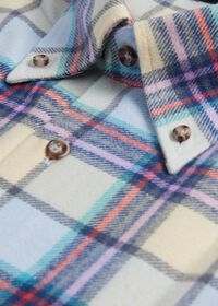 Paul Stuart Cotton Flannel Plaid Sport Shirt, thumbnail 2