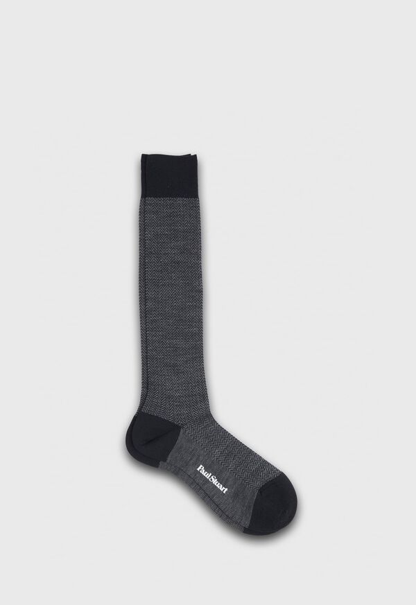 Paul Stuart Wool Blend Herringbone Sock, image 1