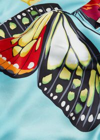 Paul Stuart Silk Butterfly Motif Kimono, thumbnail 2