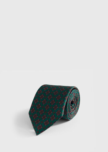 Paul Stuart Silk Medallion Print Tie