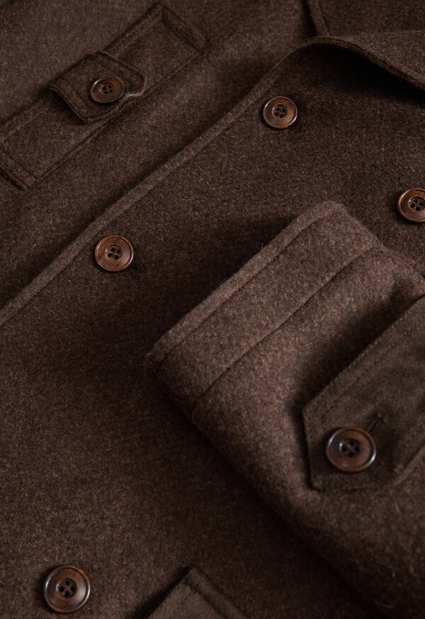 Paul Stuart Double Breasted Wool Raw Edge Coat, image 2