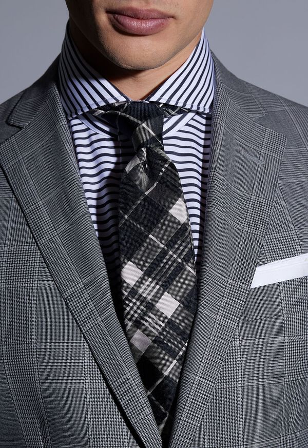 Paul Stuart Plaid Woven Silk Tie, image 2
