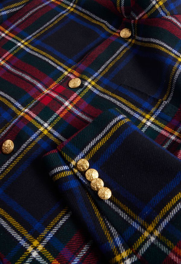 Paul Stuart Wool Plaid Dinner Jacket, image 4