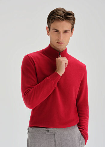 Paul Stuart Essential Cashmere Quarter Zip Sweater