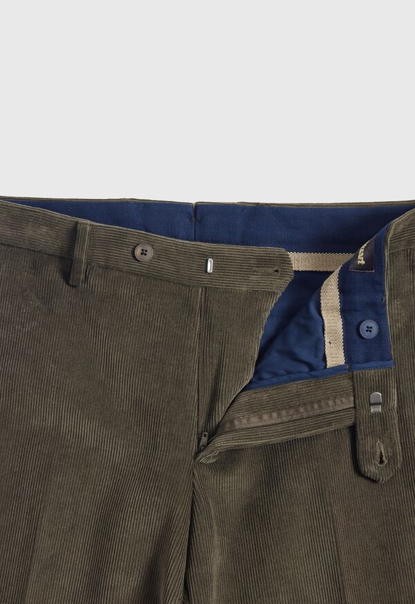 Paul Stuart Suede Trimmed Corduroy Trouser, image 2