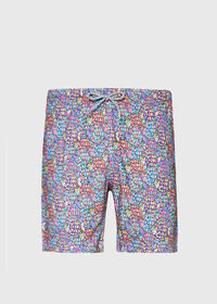 Paul Stuart Mosaic Fish Print Swim Trunk, thumbnail 1