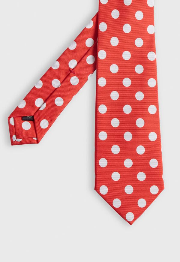 Paul Stuart Printed Silk Large Polka Dot Tie, image 1