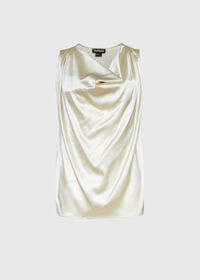 Paul Stuart Charmeuse Cowl Neck Blouse, thumbnail 1