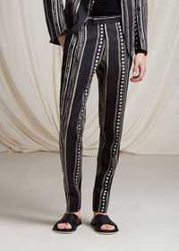 Paul Stuart Linen Exotic Stripe Pant, thumbnail 2