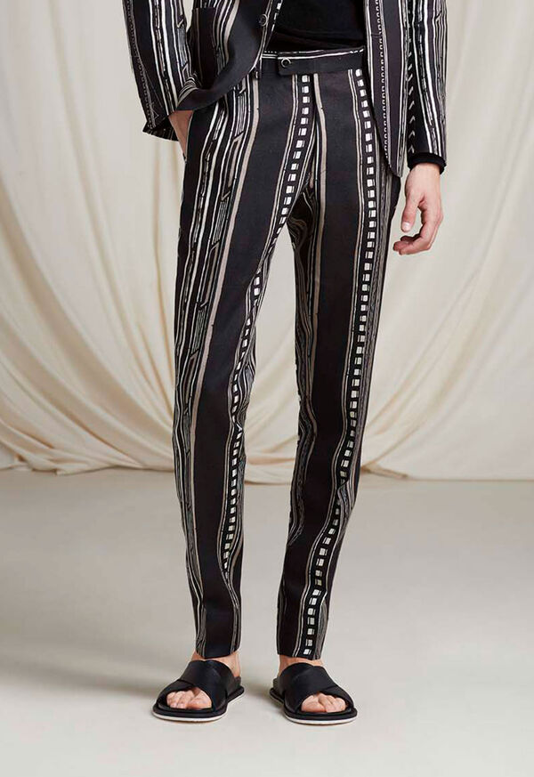 Paul Stuart Linen Exotic Stripe Pant, image 2