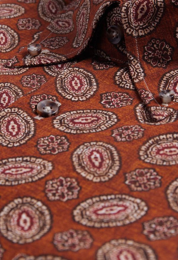 Paul Stuart Medallion Print Cotton Sport Shirt, image 2