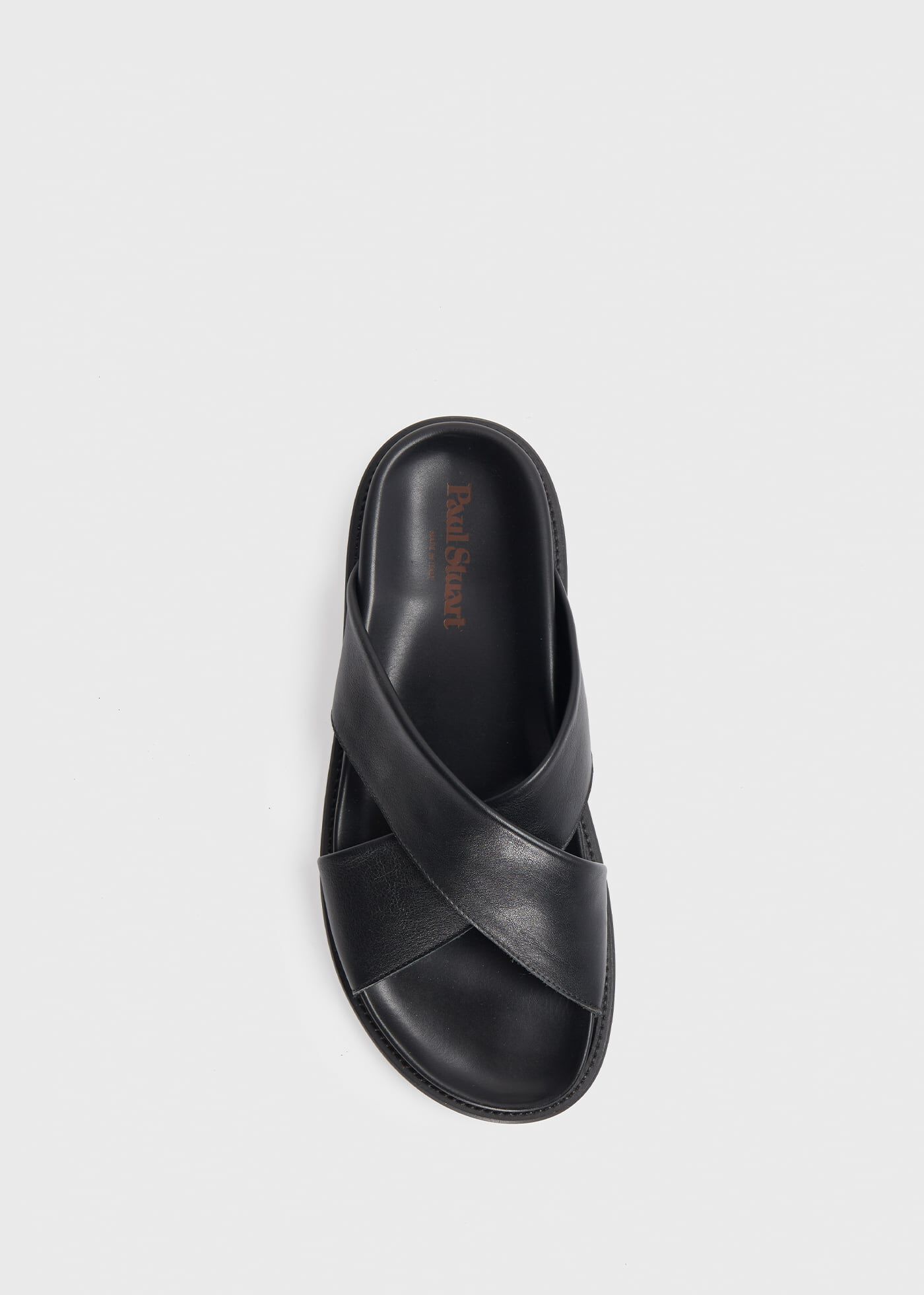 Criss cross leather slides outlet