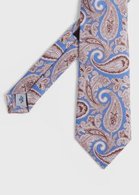 Paul Stuart Silk & Linen Paisley Tie, thumbnail 1