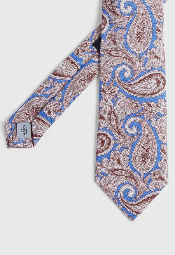 Paul Stuart Silk & Linen Paisley Tie, image 1