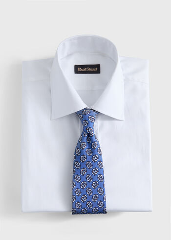 Paul Stuart Large Medallion Print Silk Tie