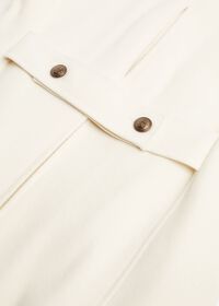 Paul Stuart Long Wool Blend Ivory Peacoat, thumbnail 4
