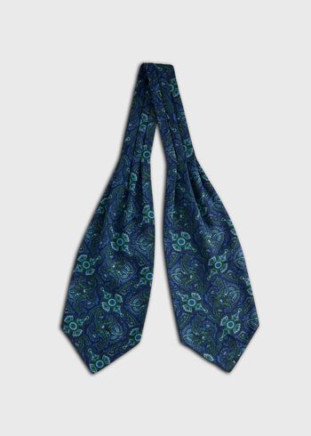 Paul Stuart Silk Twill Micro Paisley Print Ascot