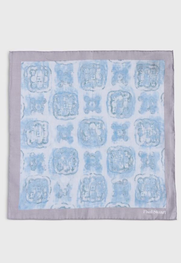 Paul Stuart Printed Linen Floral Pocket Square, image 2