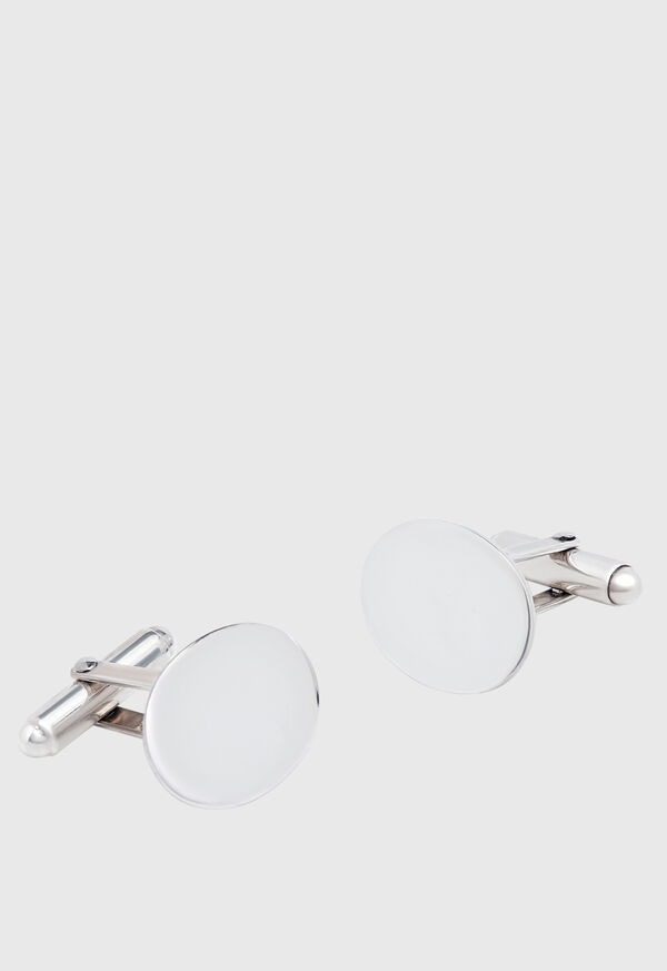 Paul Stuart Sterling Silver Polished Oval Cufflinks, image 1