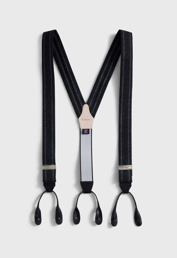 Paul Stuart English Flannel Chalk Stripe Suspenders, image 1