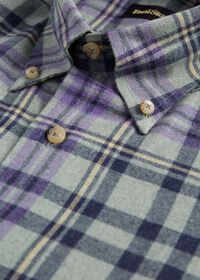 Paul Stuart Plaid Flannel Sport Shirt, thumbnail 2