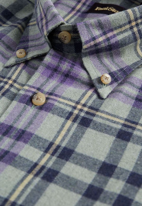 Paul Stuart Plaid Flannel Sport Shirt, image 2