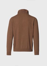 Paul Stuart Cashmere Long Sleeve Polo with Suede, thumbnail 5
