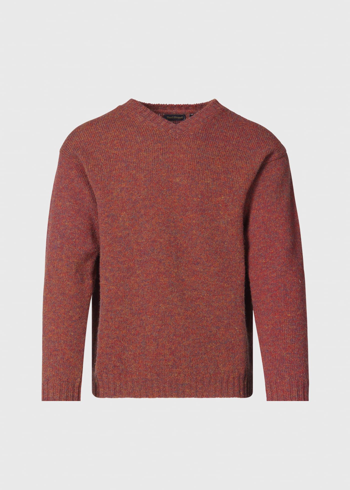 Shetland Wool V-Neck Sweater