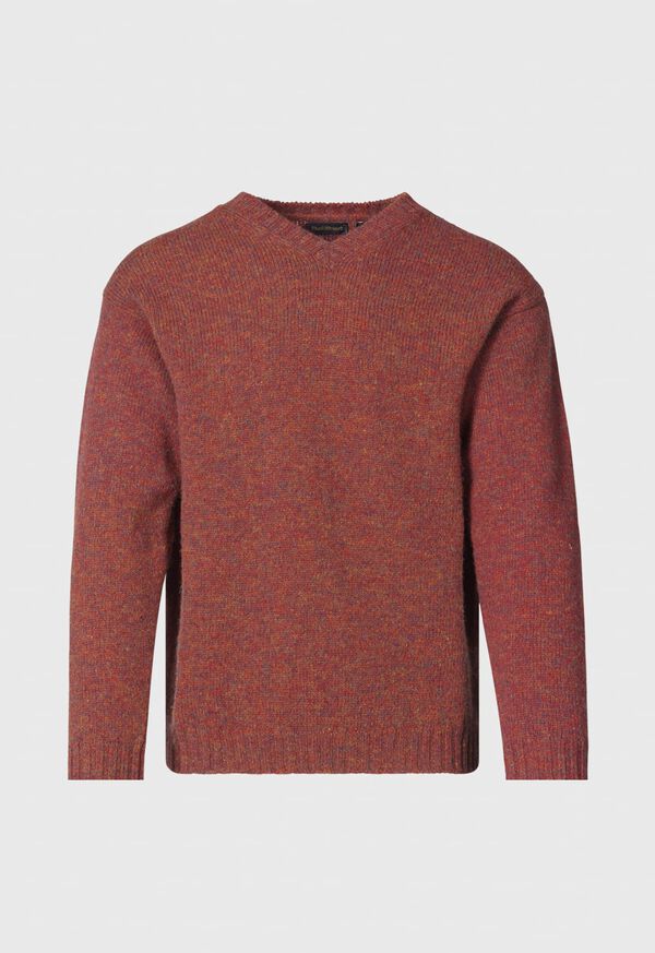 Paul Stuart Shetland Wool V-Neck Sweater, image 4