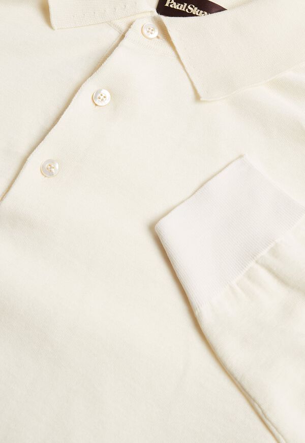 Paul Stuart Long Sleeve Cotton Polo, image 2