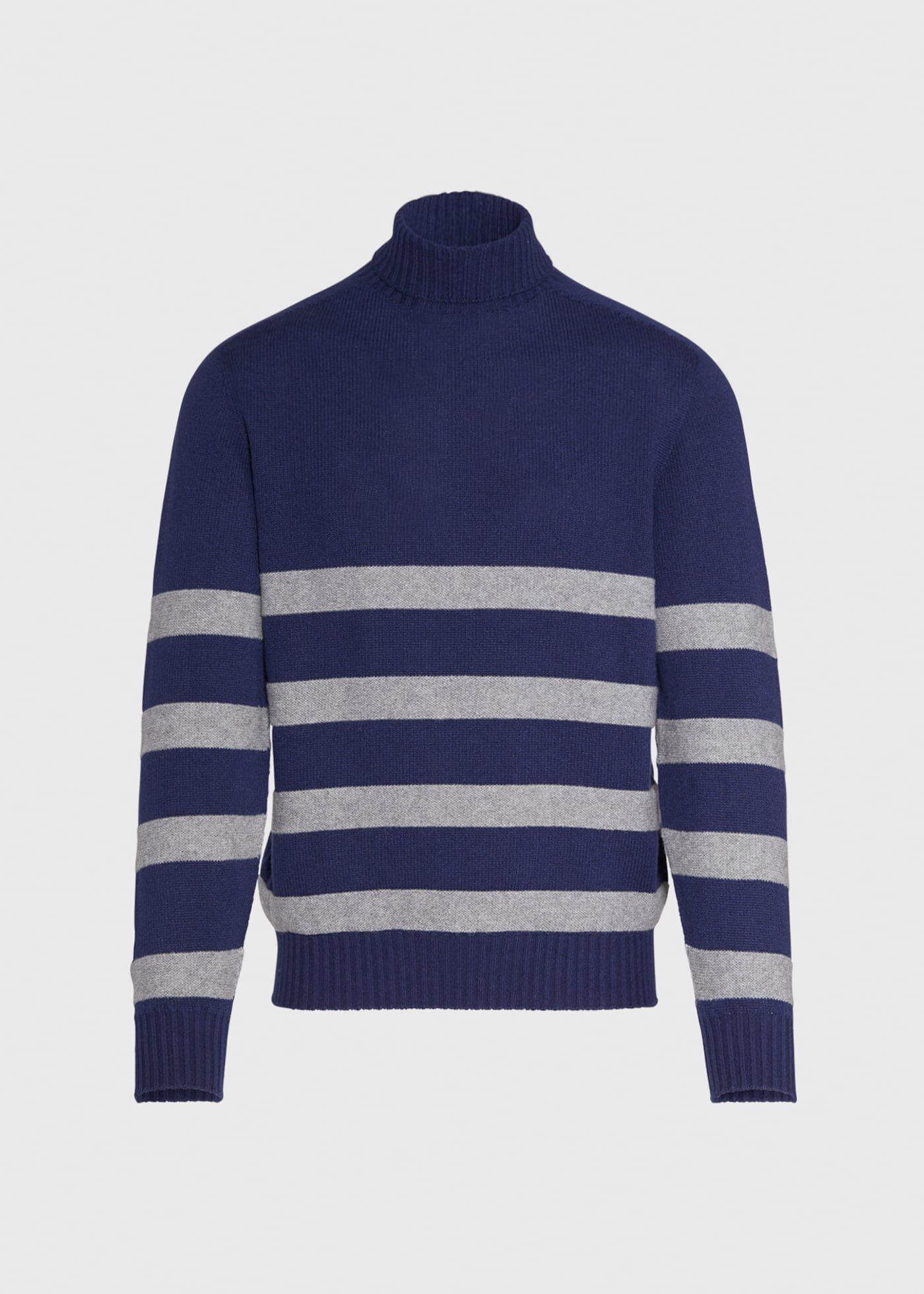 ファッションアイテム人気ランキング Cashmere Two Tone Stripe Turtleneck トップス