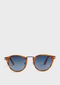 Paul Stuart Persol® Striped Brown Sunglasses, thumbnail 1