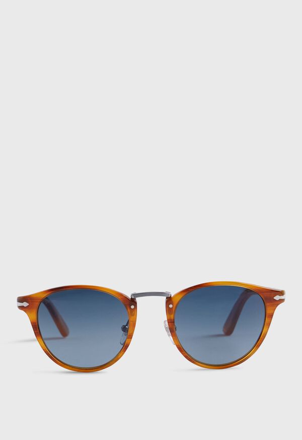 Paul Stuart Persol® Striped Brown Sunglasses, image 1