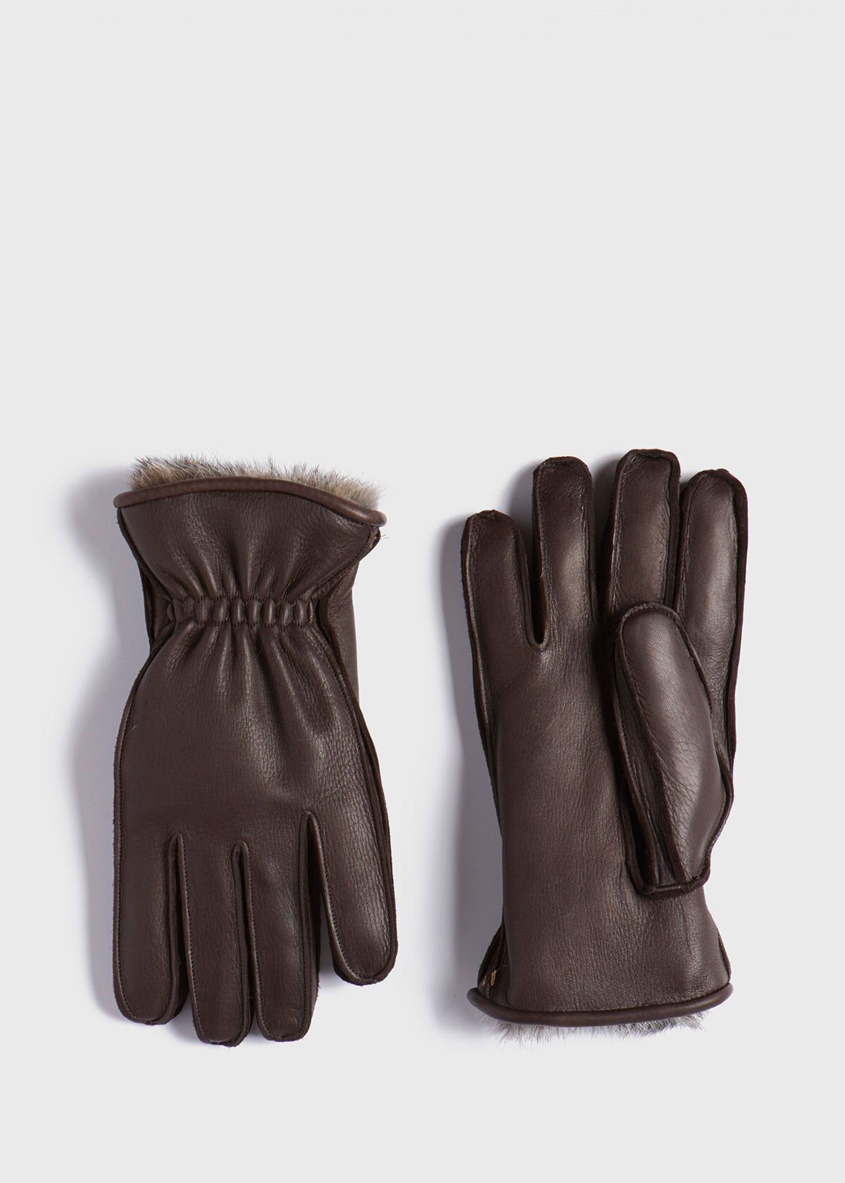 Deerskin Glove with Rabbit Fur