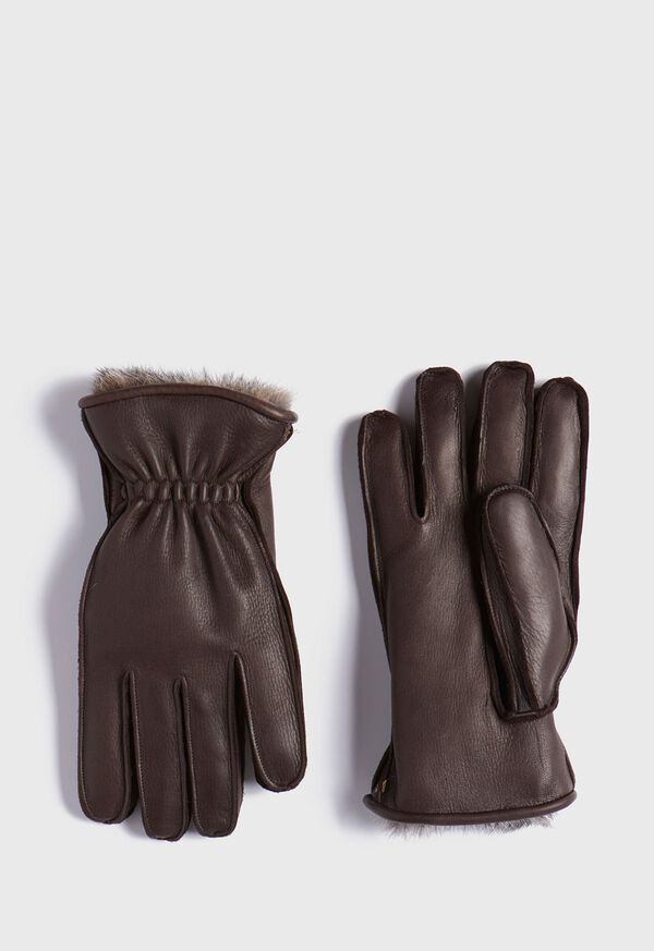 Paul Stuart Deerskin Glove with Rabbit Fur, image 1