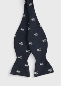Paul Stuart Woven Silk Skull & Bone Bowtie, thumbnail 3