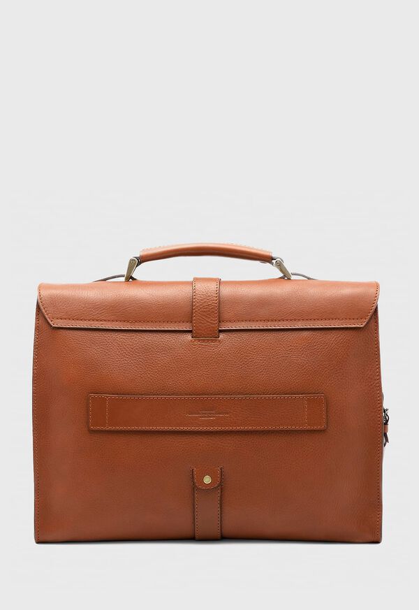 Paul Stuart Bridle Leather Briefcase with Shoulder Strap, image 4