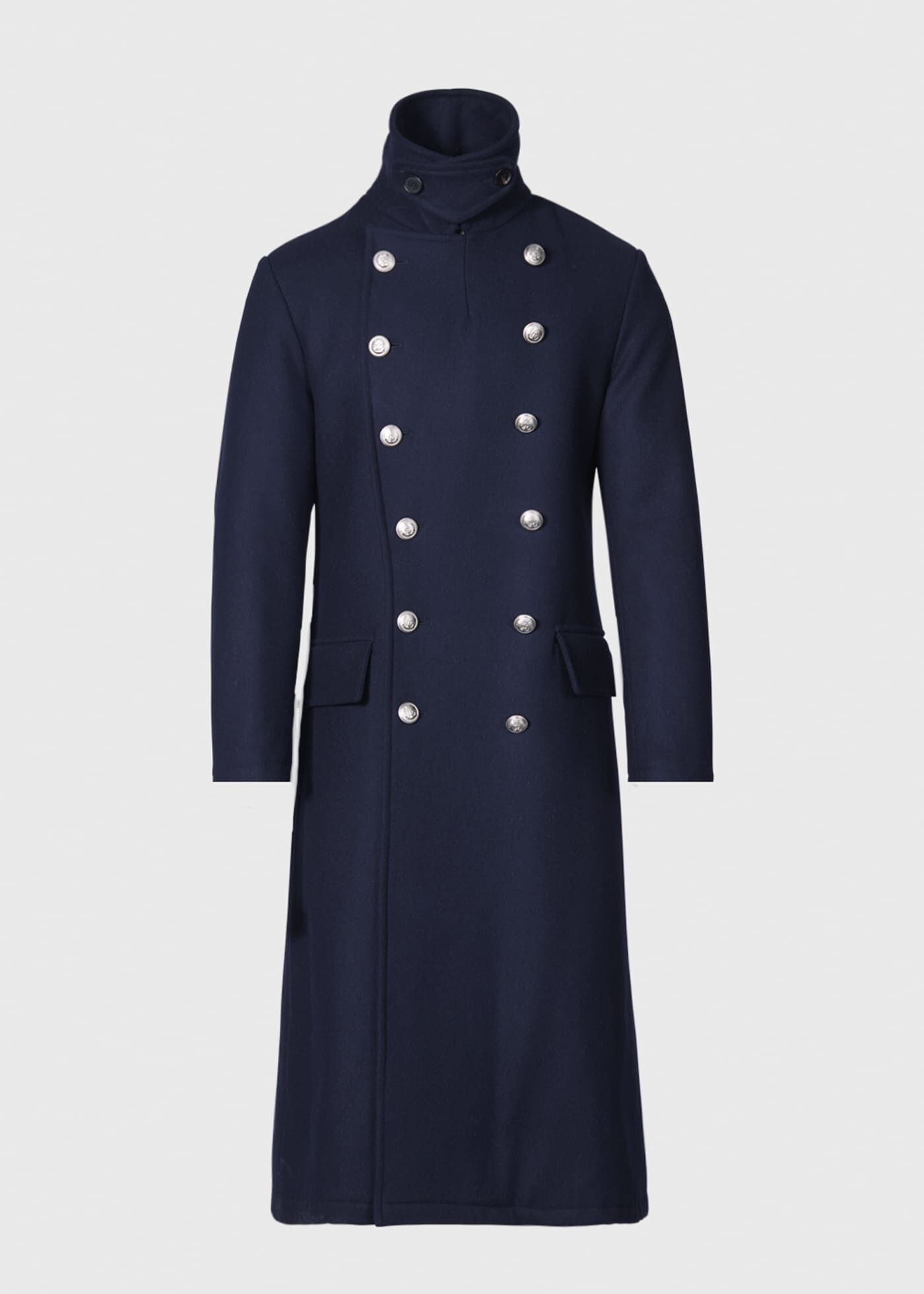 Double Breasted Military Long Coat