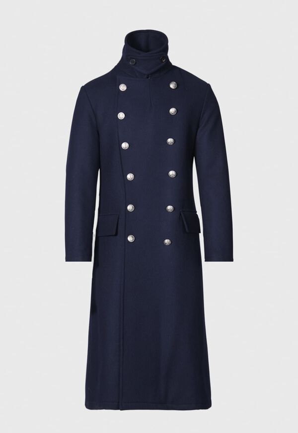 Paul Stuart Double Breasted Military Long Coat, image 6