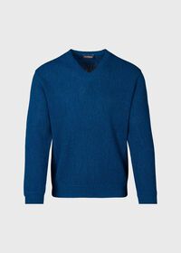 Paul Stuart Classic Alpaca Links V-Neck Sweater, thumbnail 15