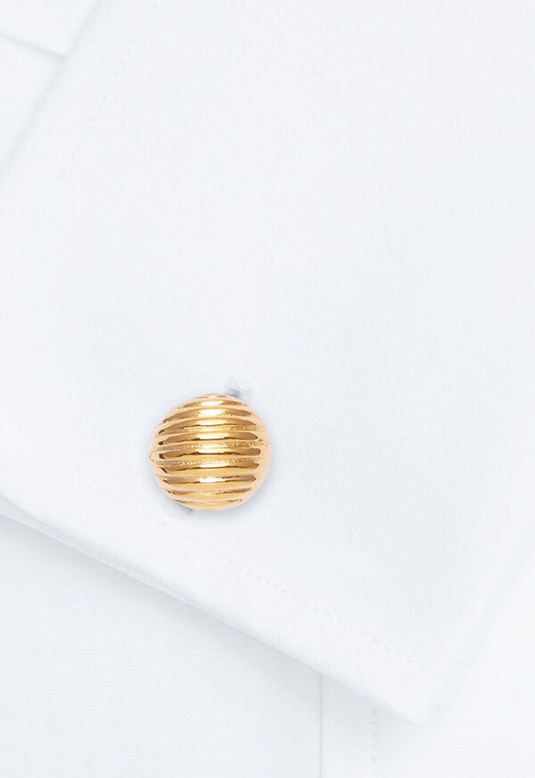 Paul Stuart Double Ridged Ball Cufflinks, image 2