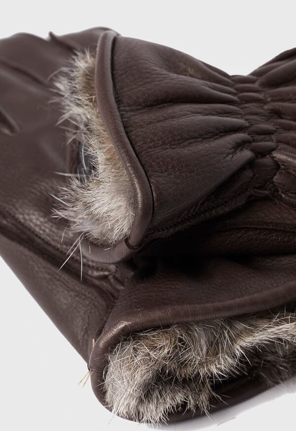 Paul Stuart Deerskin Glove with Rabbit Fur, image 2