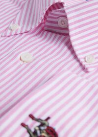 Paul Stuart Striped Oxford Logo Sport Shirt, thumbnail 2